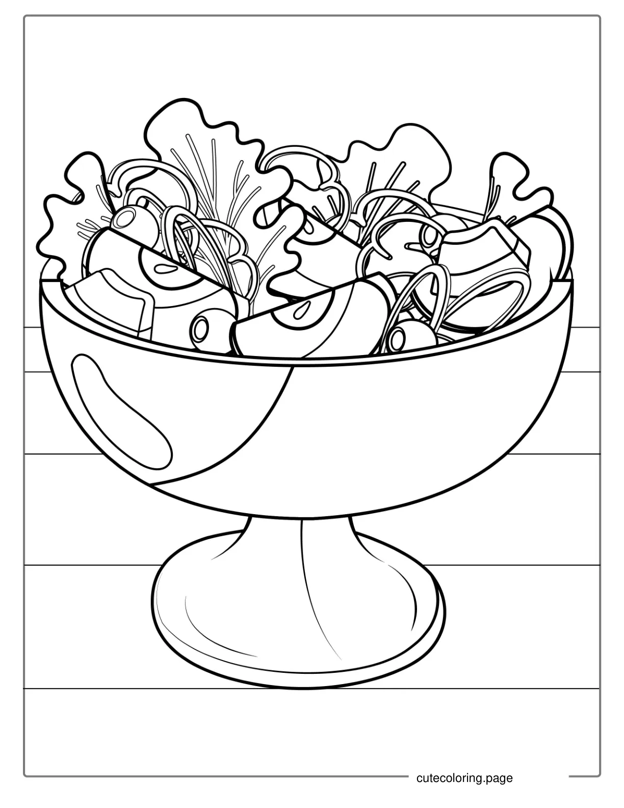 Mixed Salad Coloring Page coloring page