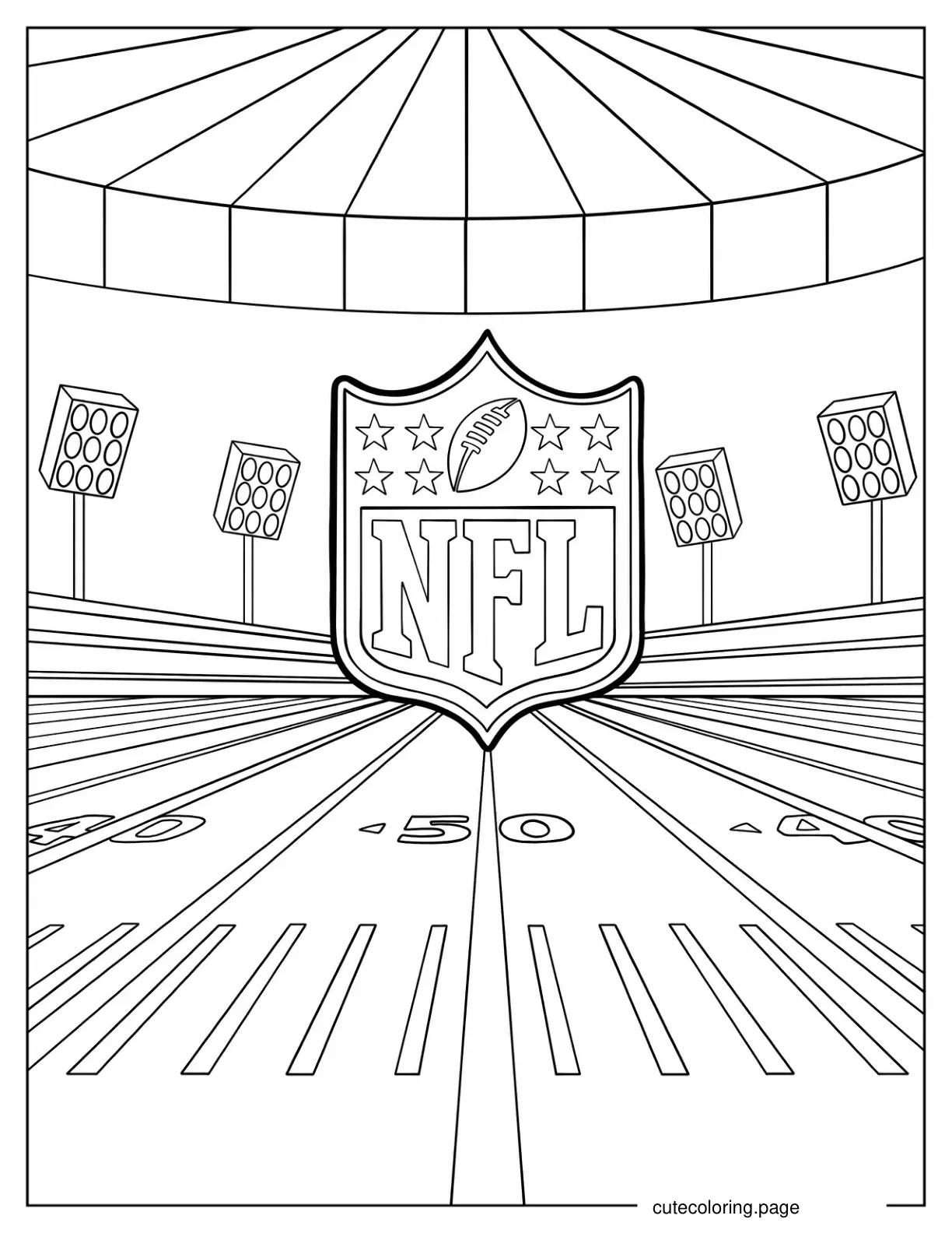 Coloring Page Of Super Bowl Day coloring page