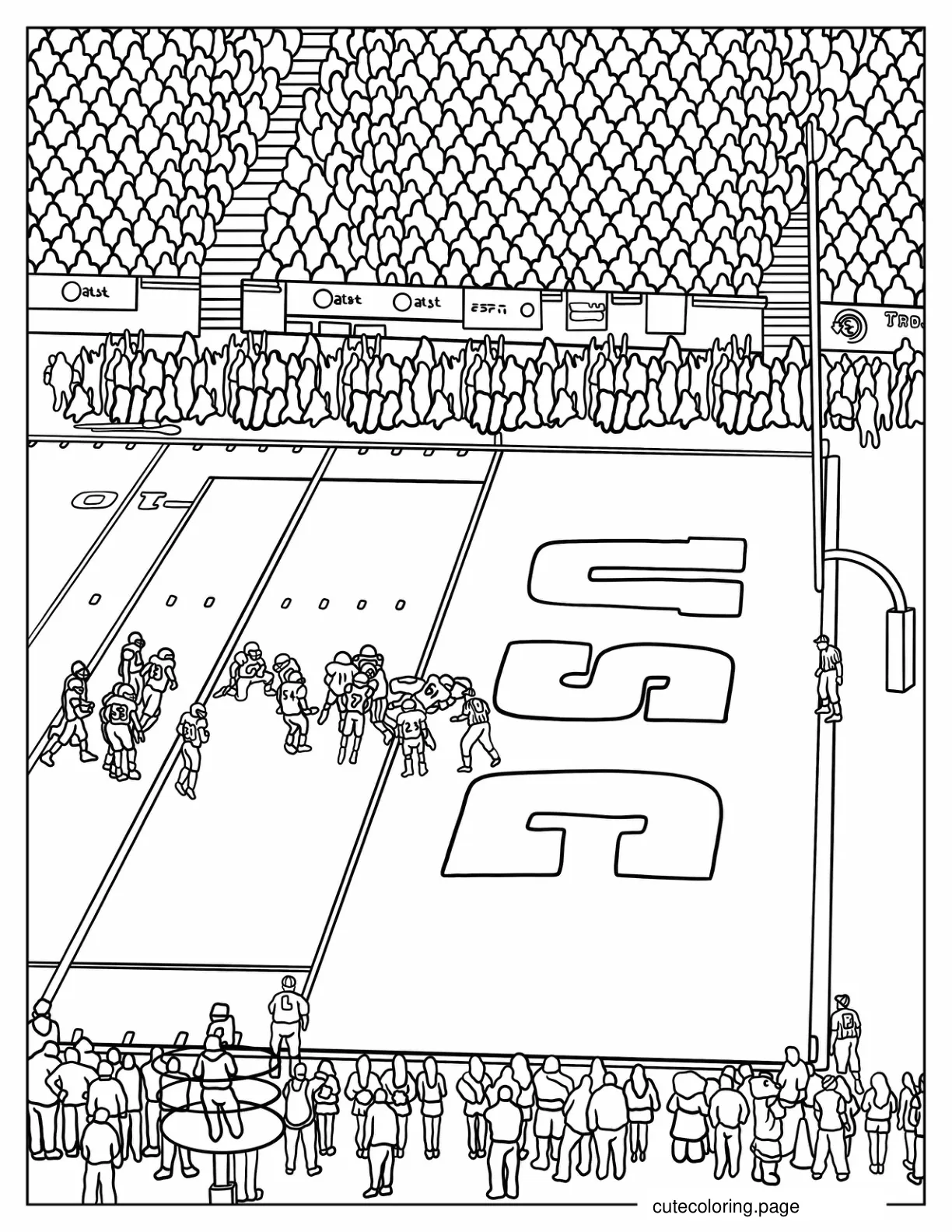 Coloring Sheet Of College Football coloring page