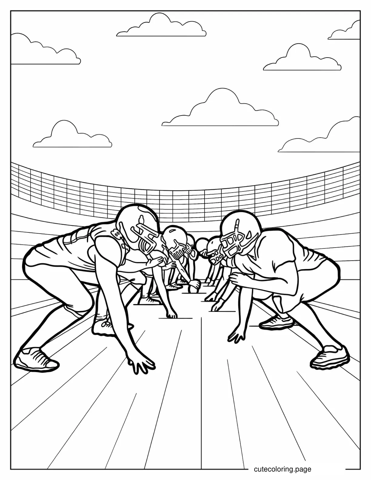 Football Offensive Guards To Color coloring page