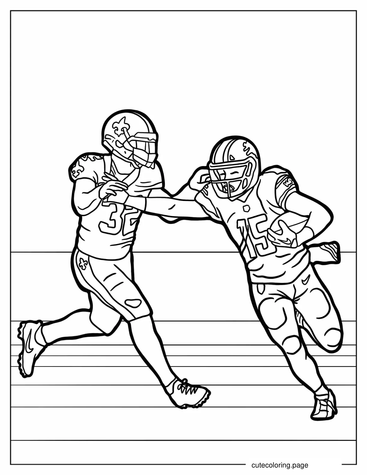 Football Quarterback Player To Color coloring page