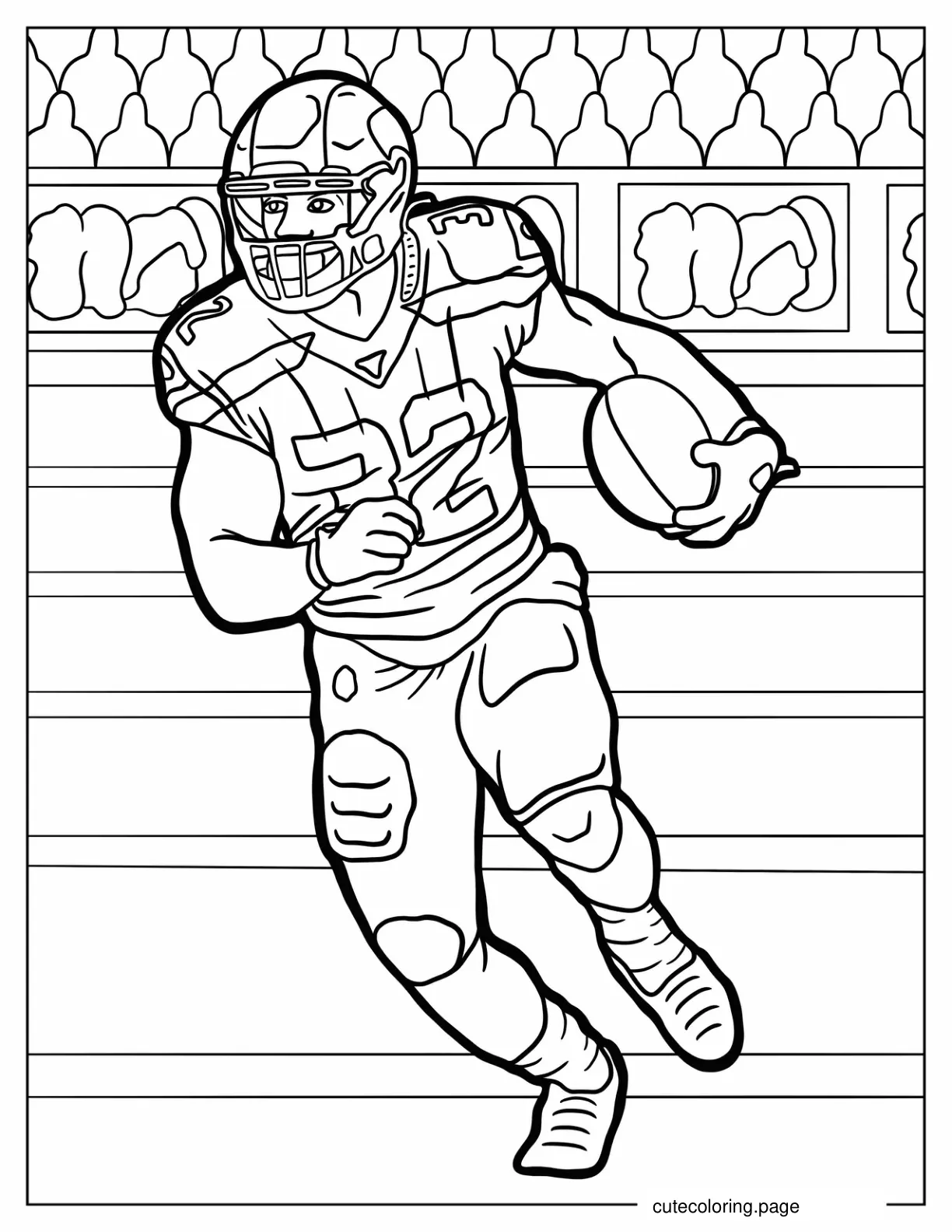 Football Running Back NFL Player coloring page