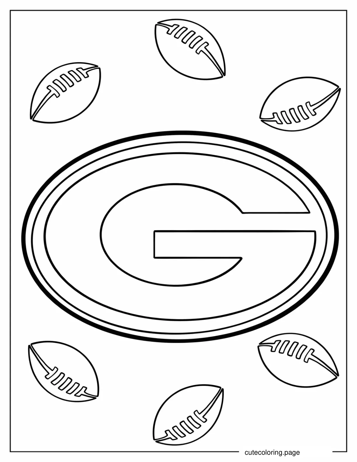 Greenbay Packers Logo To Color coloring page