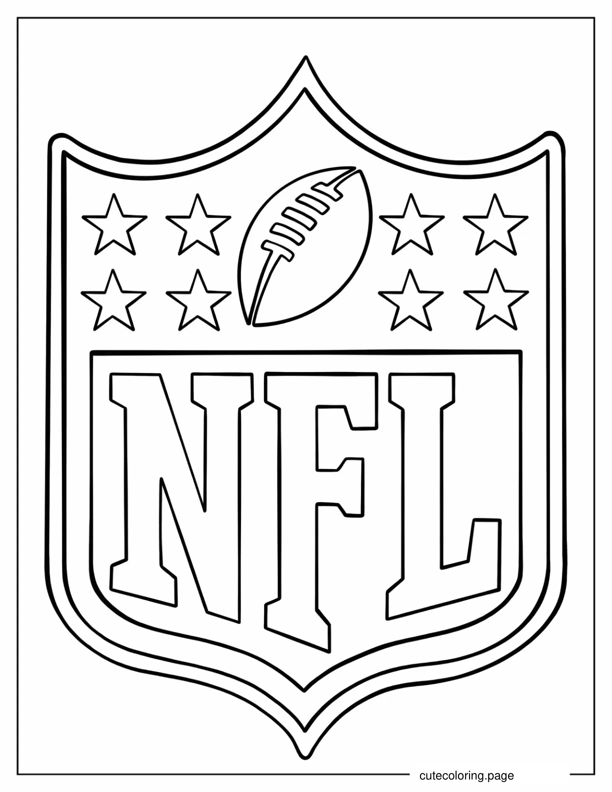 NFL Football Logo To Color coloring page