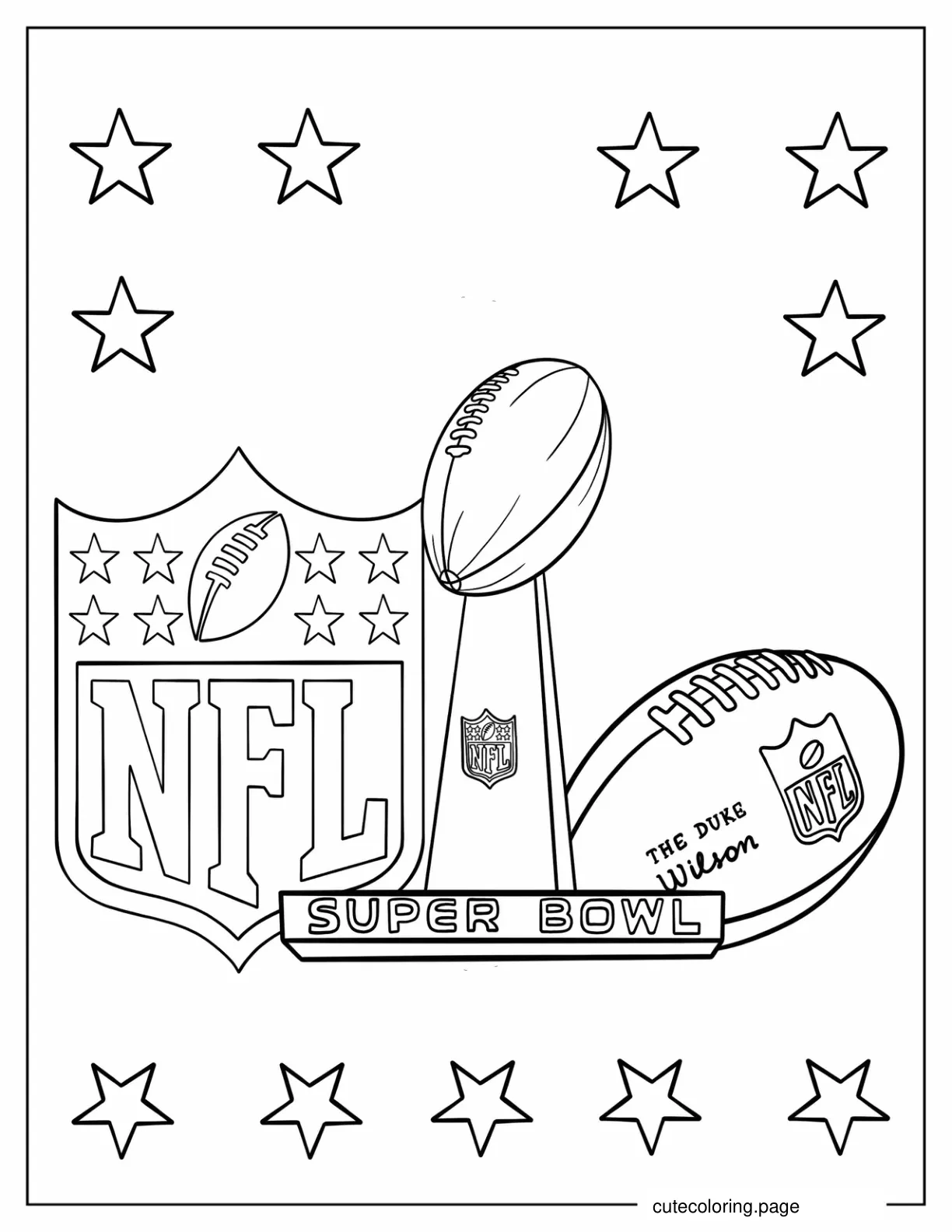 NFL Super Bowl Coloring Sheet coloring page