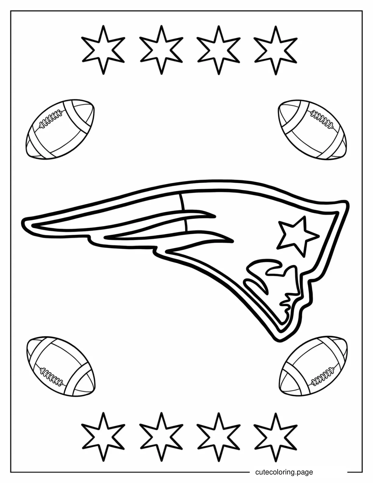 New England Patriots Logo coloring page