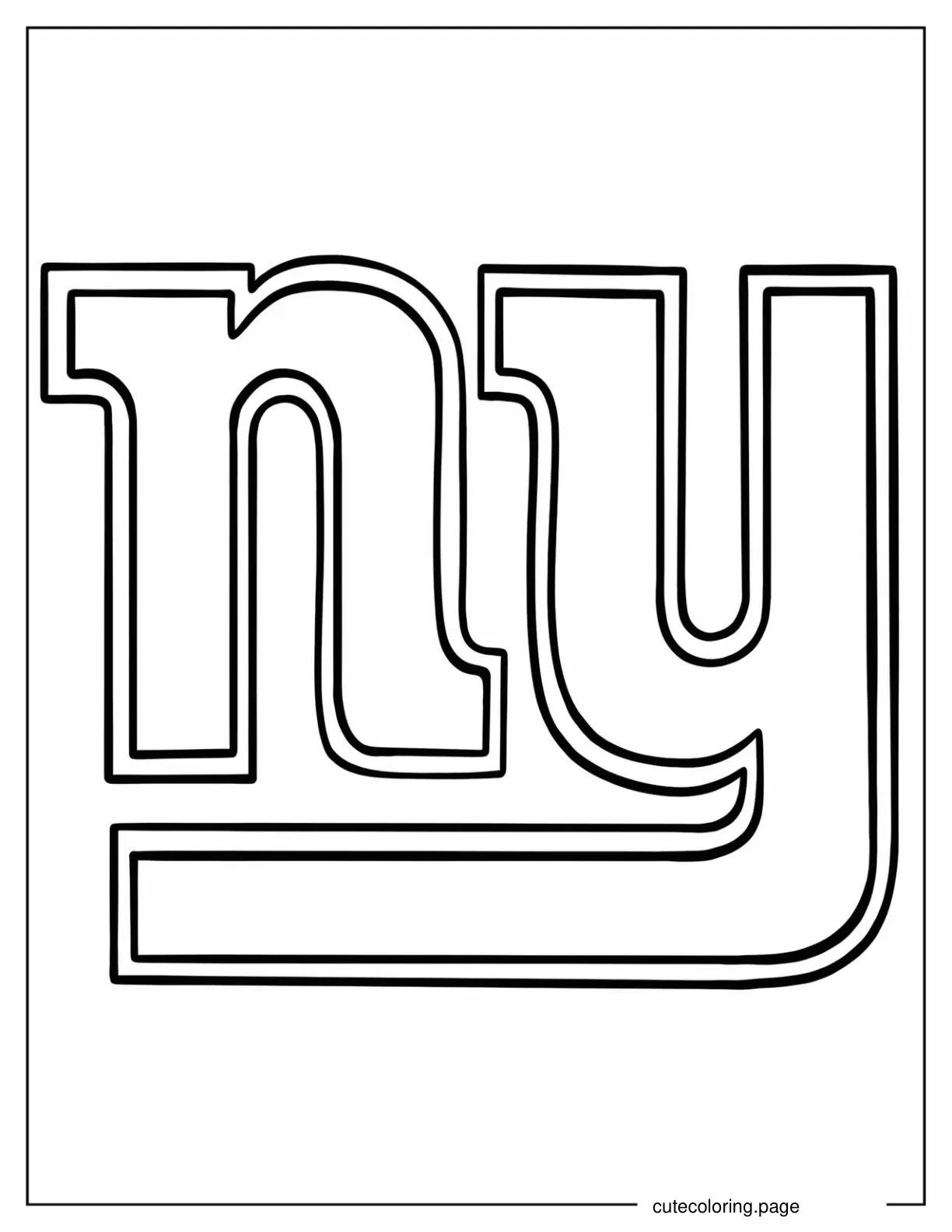 New York Giants Football Logo To Color coloring page