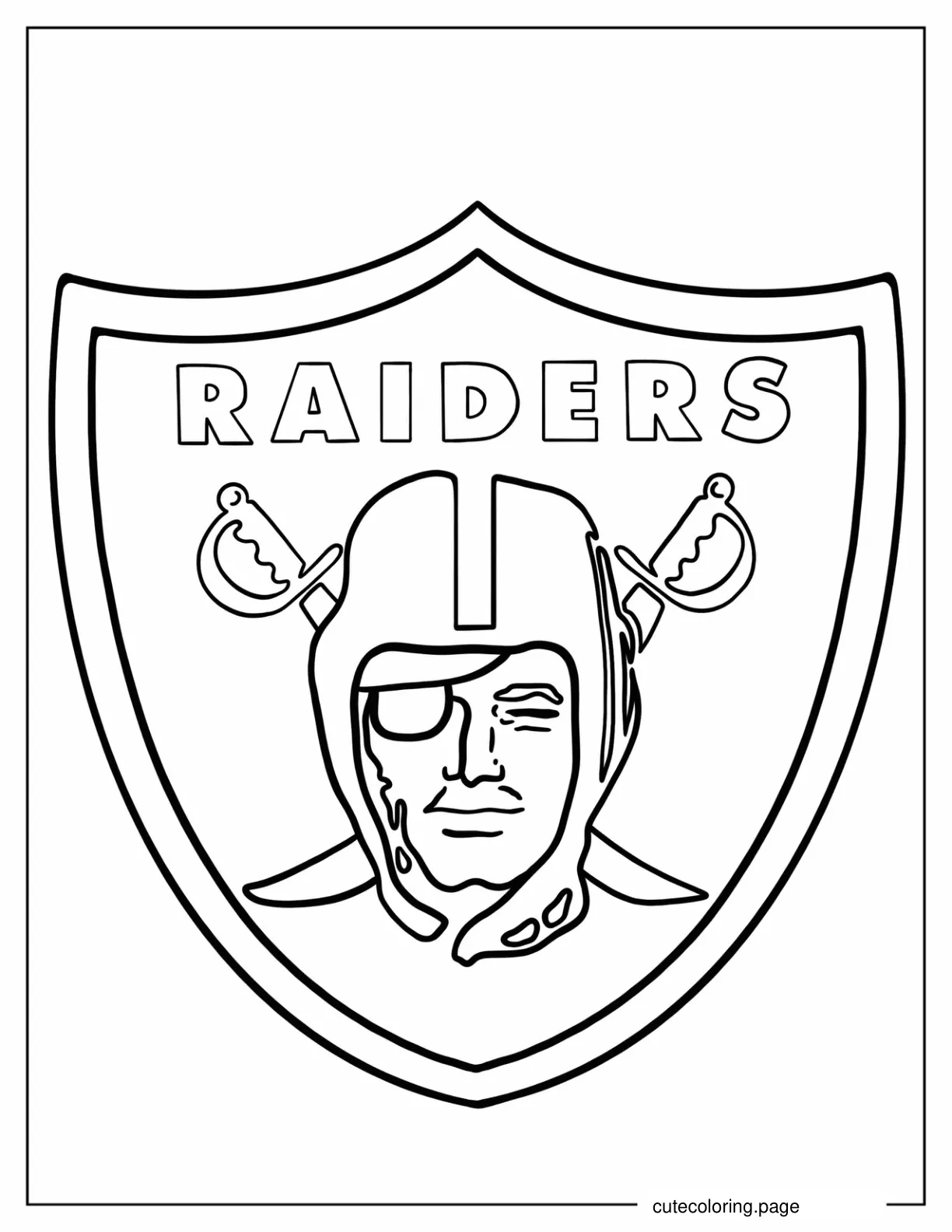 Oakland Raiders To Color coloring page