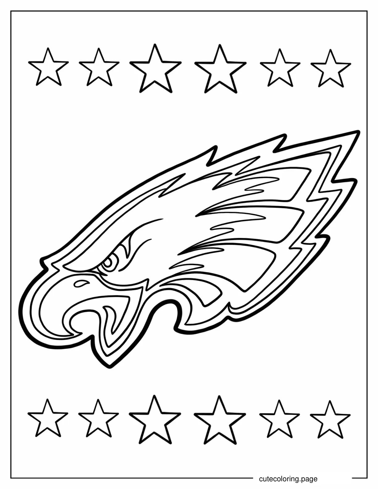 Philadelphia Eagles NFL Logo To Color coloring page