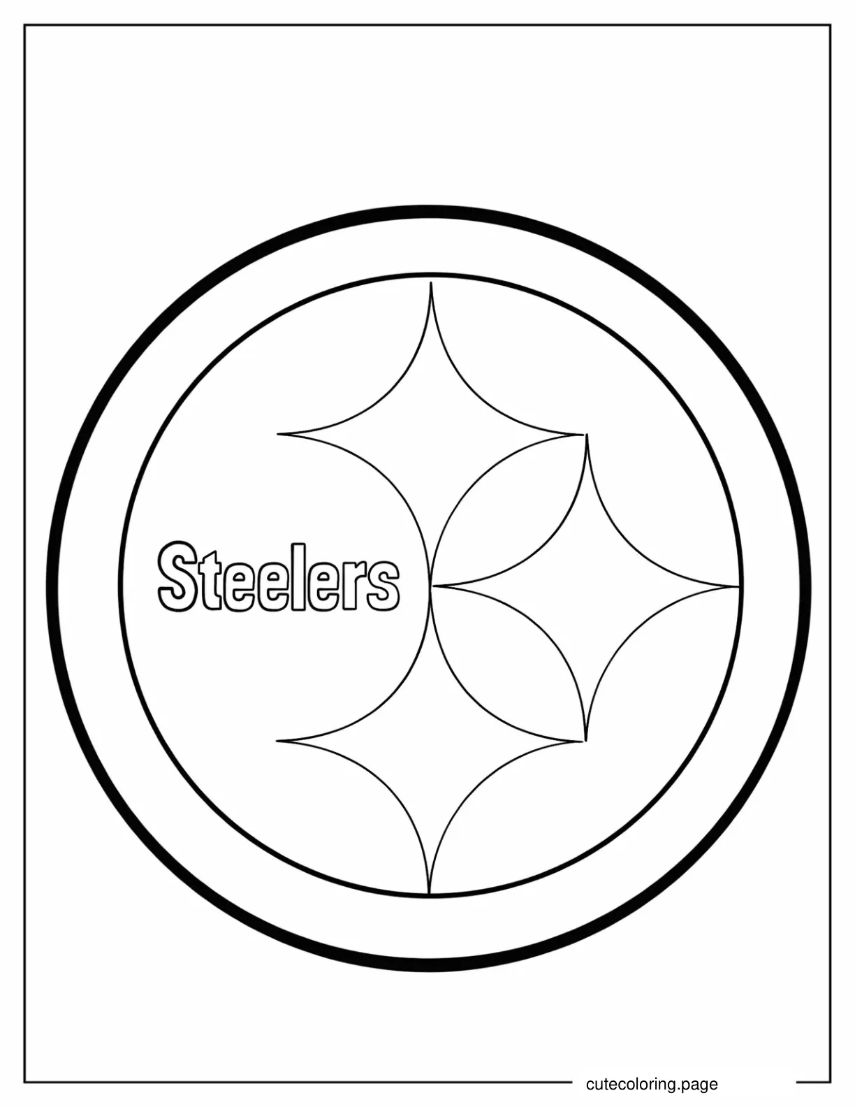 Pittsburg Steelers Logo To Color coloring page