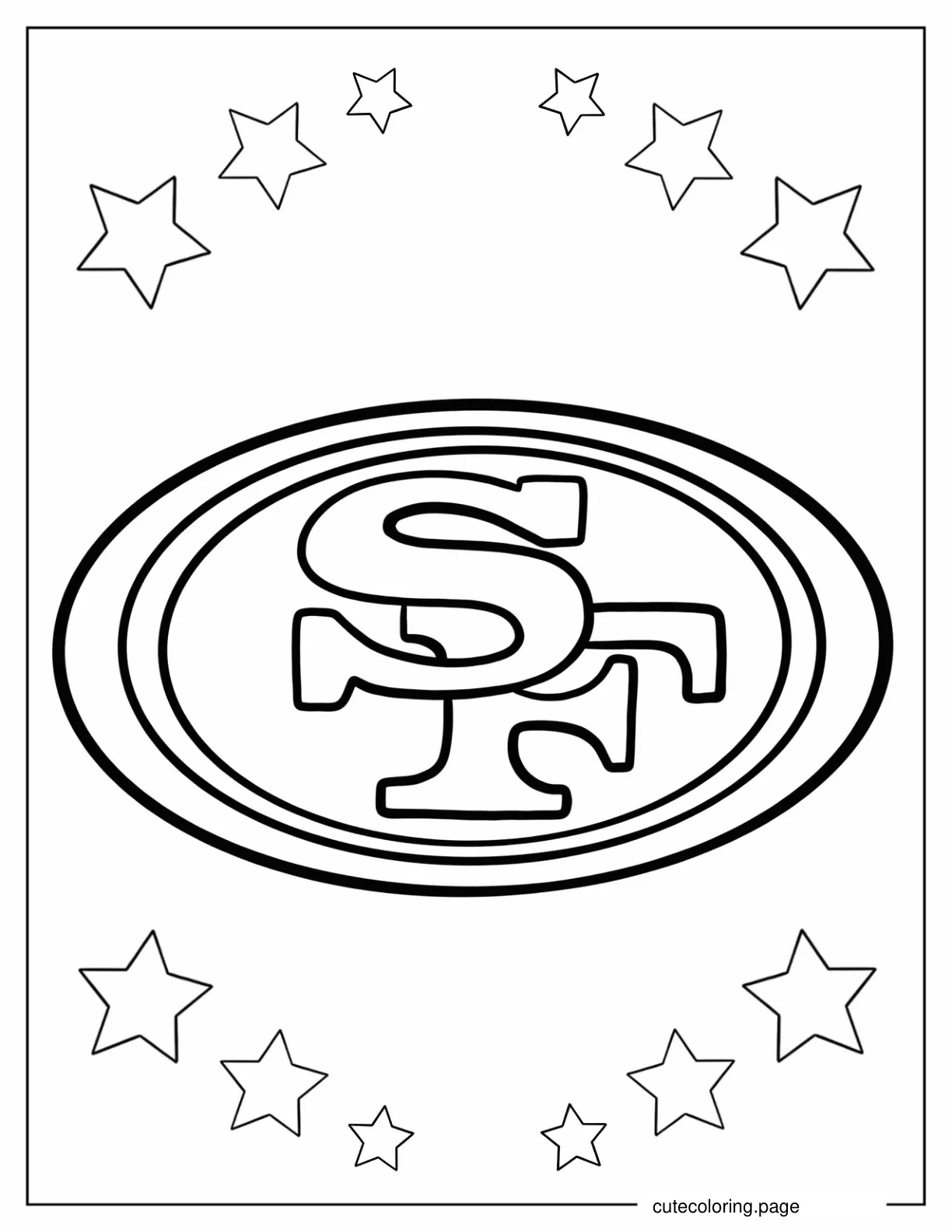 San Francisco 49ers To Color coloring page