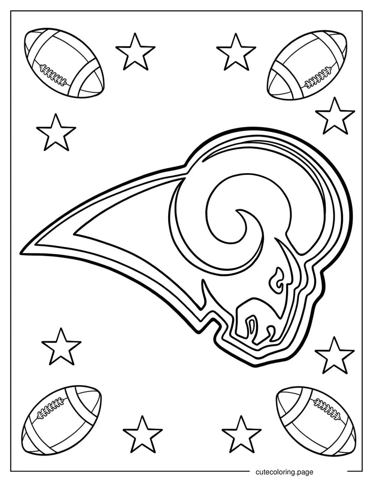 St Louis Rams Team Logo Coloring Sheet coloring page