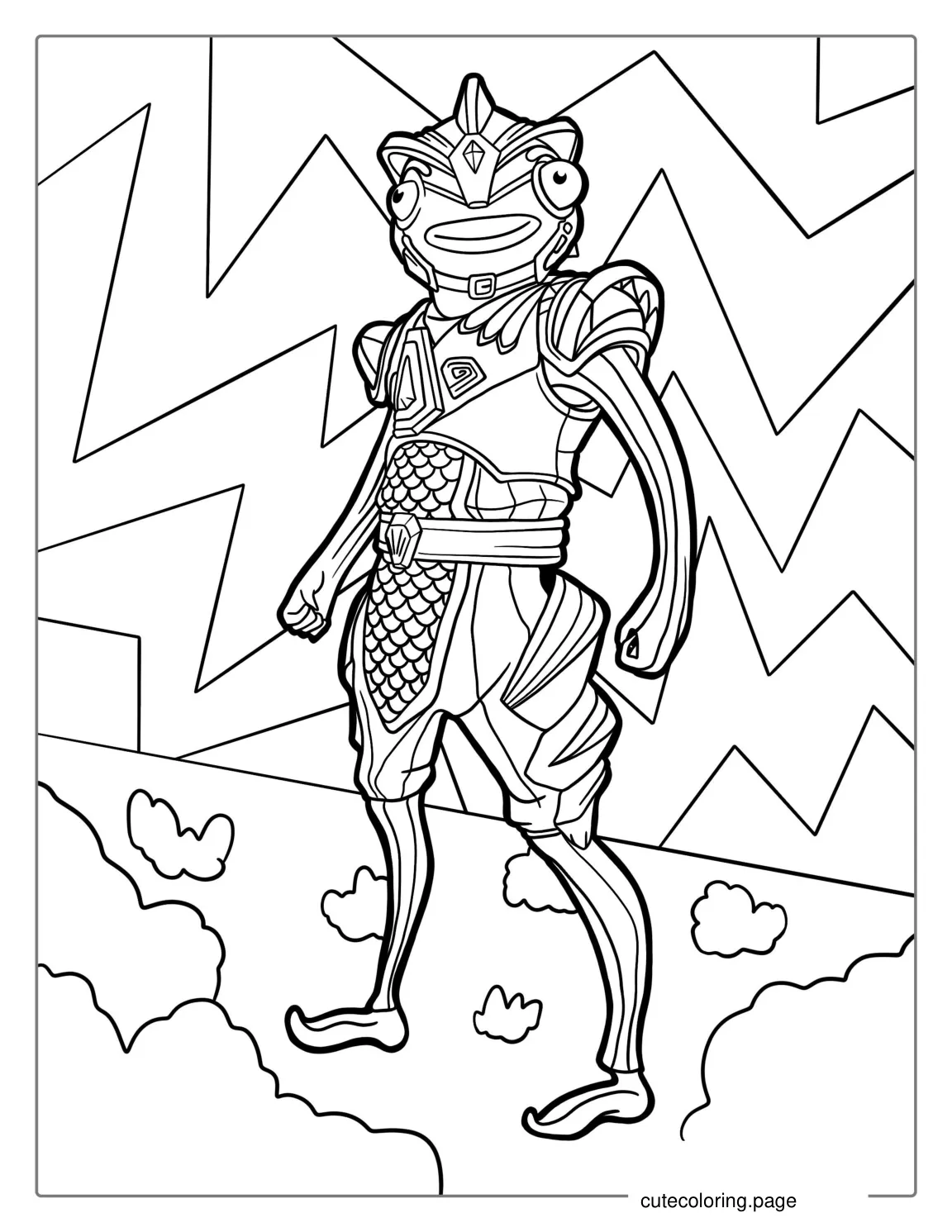 Fortnite Atlantean Fishstick Skin coloring page