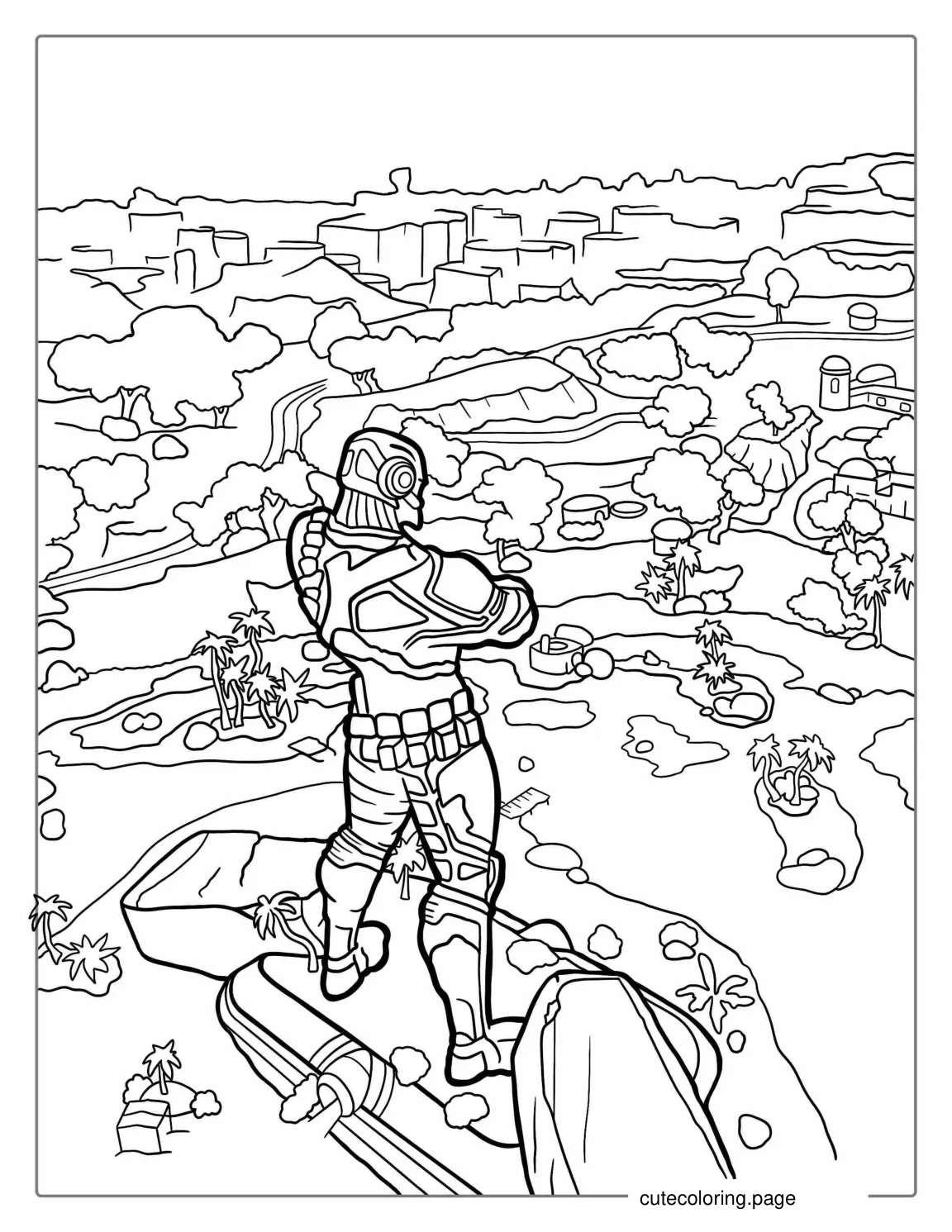 Fortnite Battle Royale Coloring Page coloring page