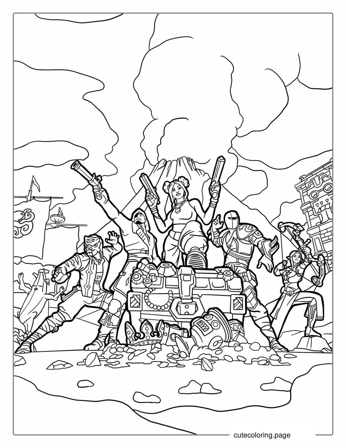 Fortnite Battle Royale To Color coloring page