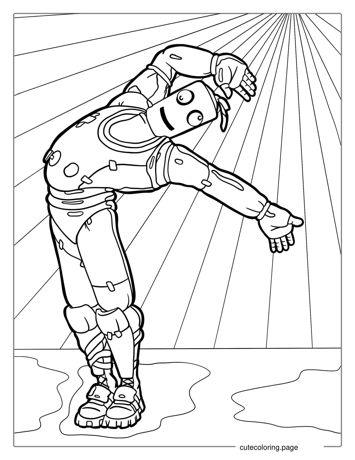 Fortnite Bendie Character coloring page