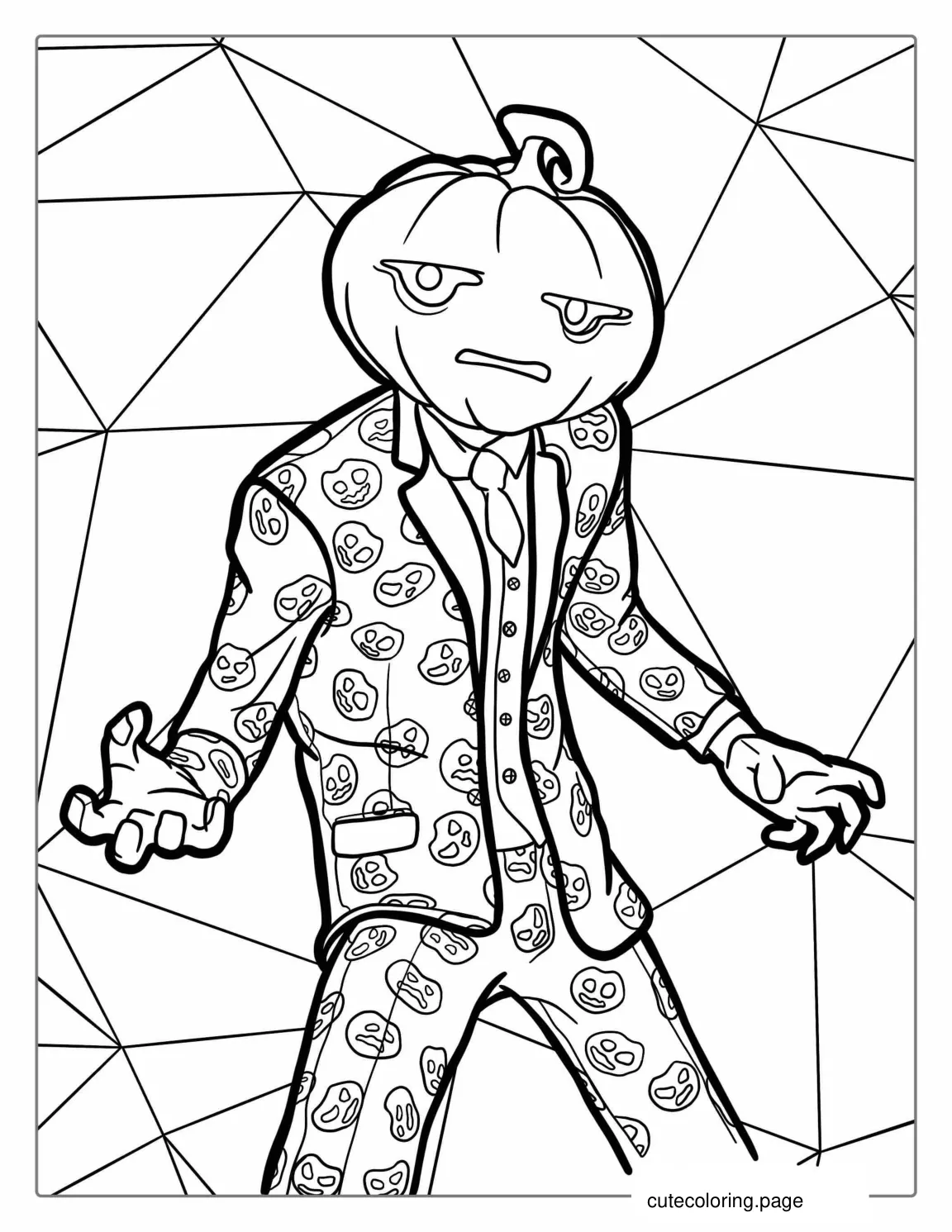 Fortnite Halloween Pumpkin Head Skin coloring page