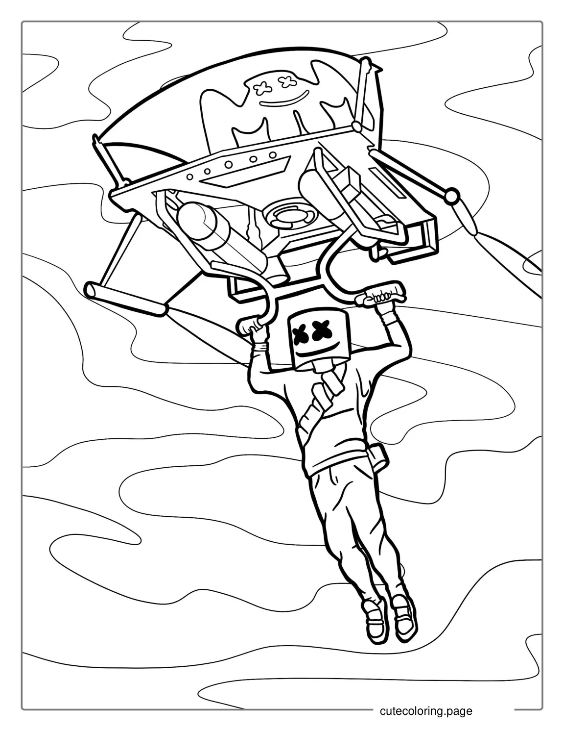 Fortnite Marshmellow Coloring Page coloring page