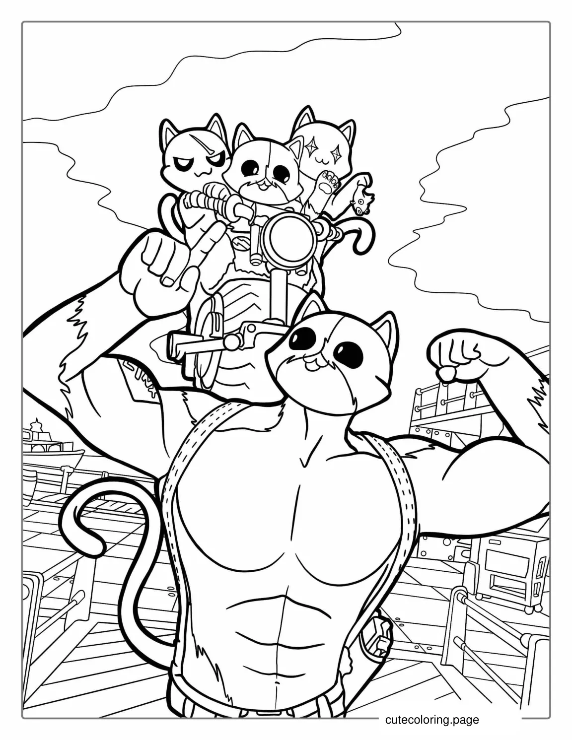 Fortnite Mewoscles Coloring Page For Kids coloring page