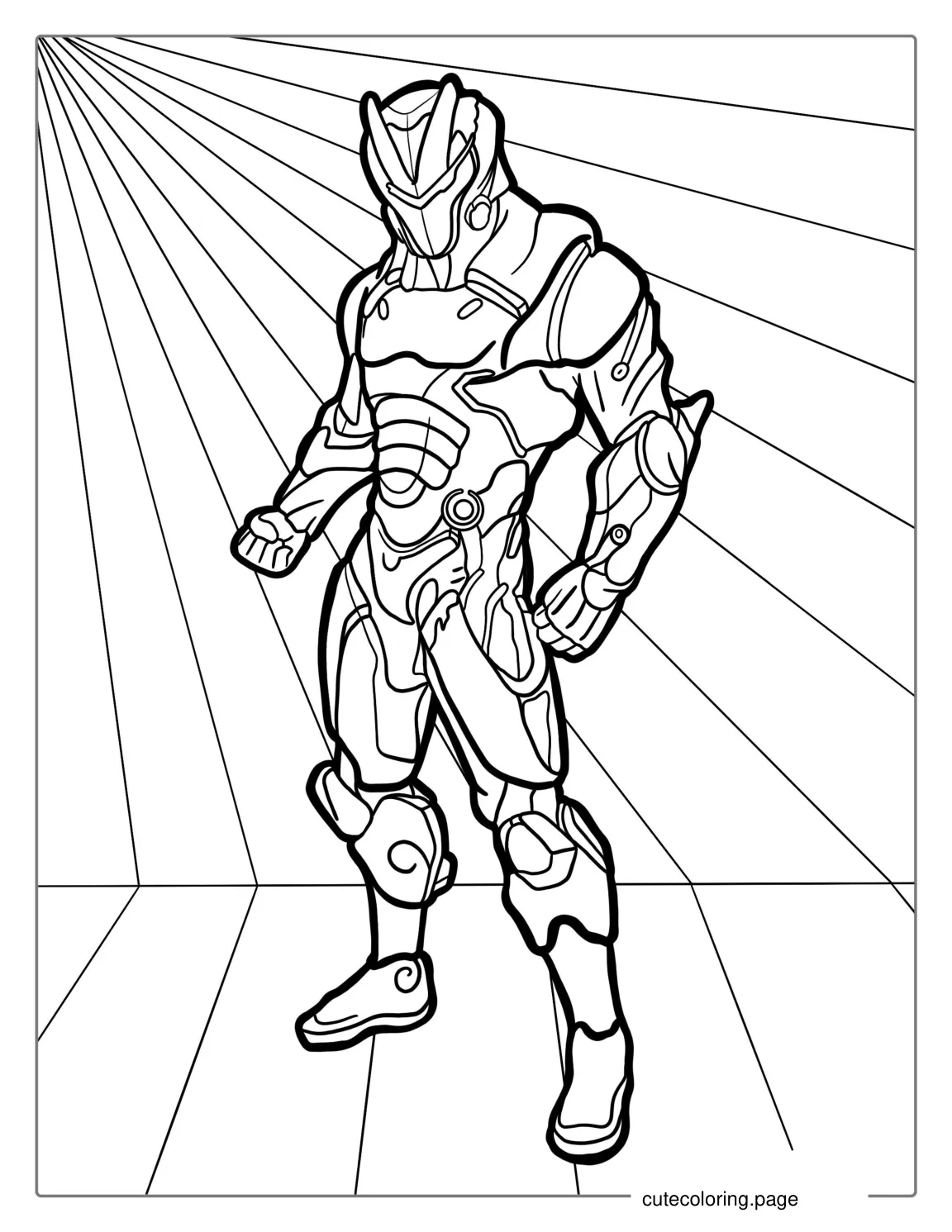 Fortnite Omega Skin coloring page