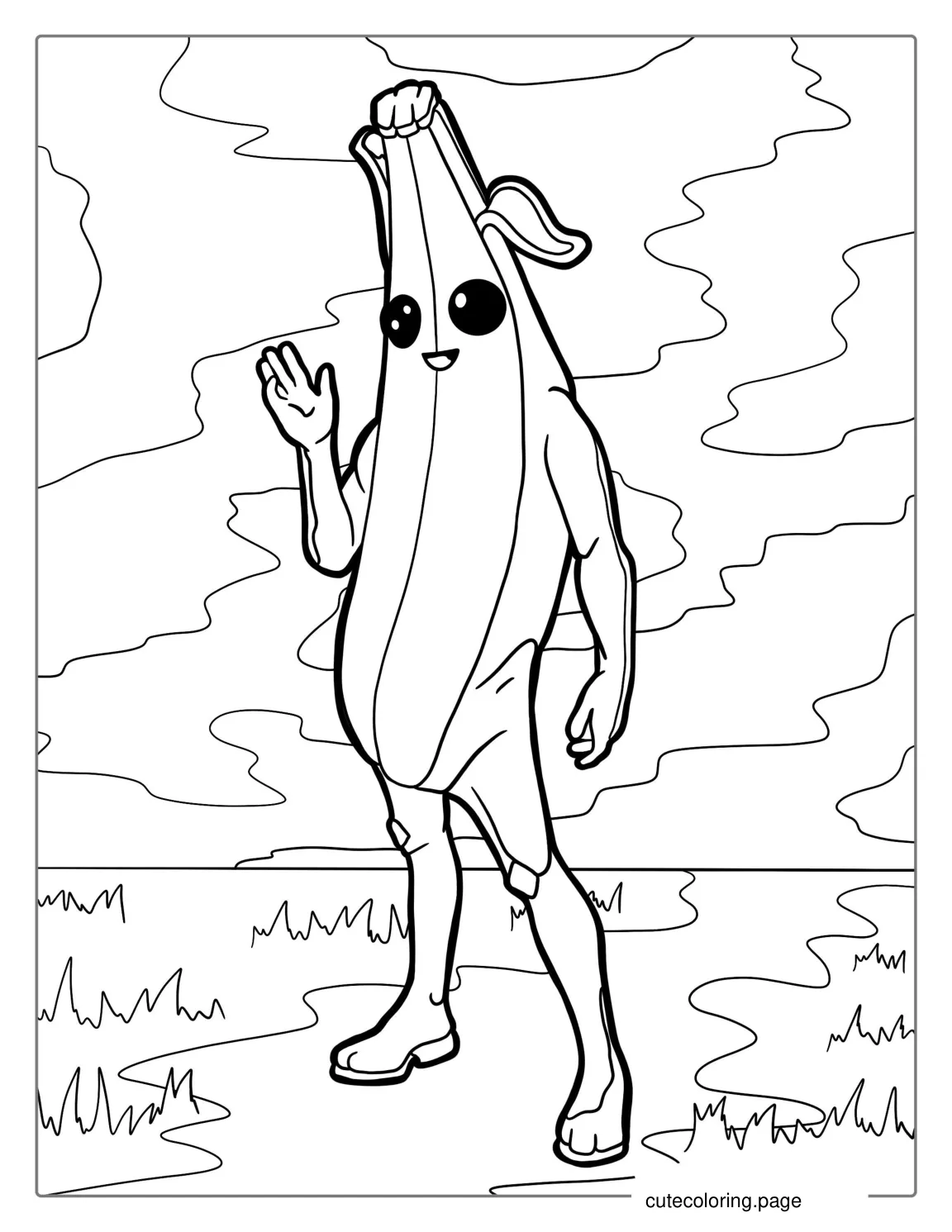 Fortnite Peely Banana Skin coloring page