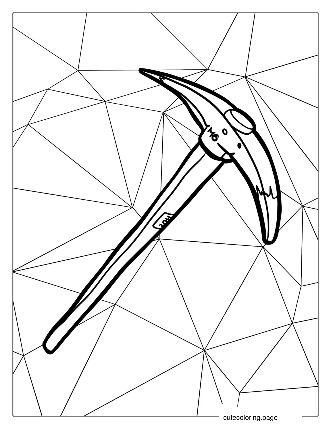 Fortnite Pickaxe Coloring Page coloring page