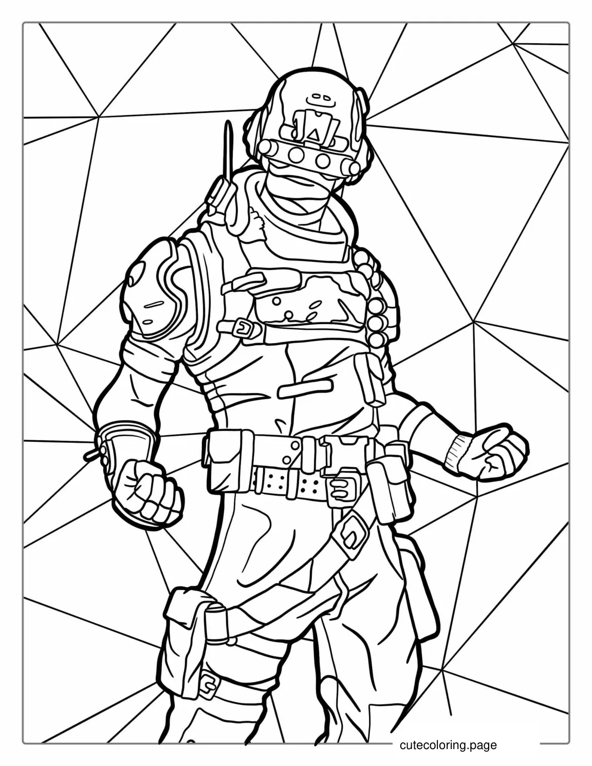 Fortnite Tech Ops Skin coloring page