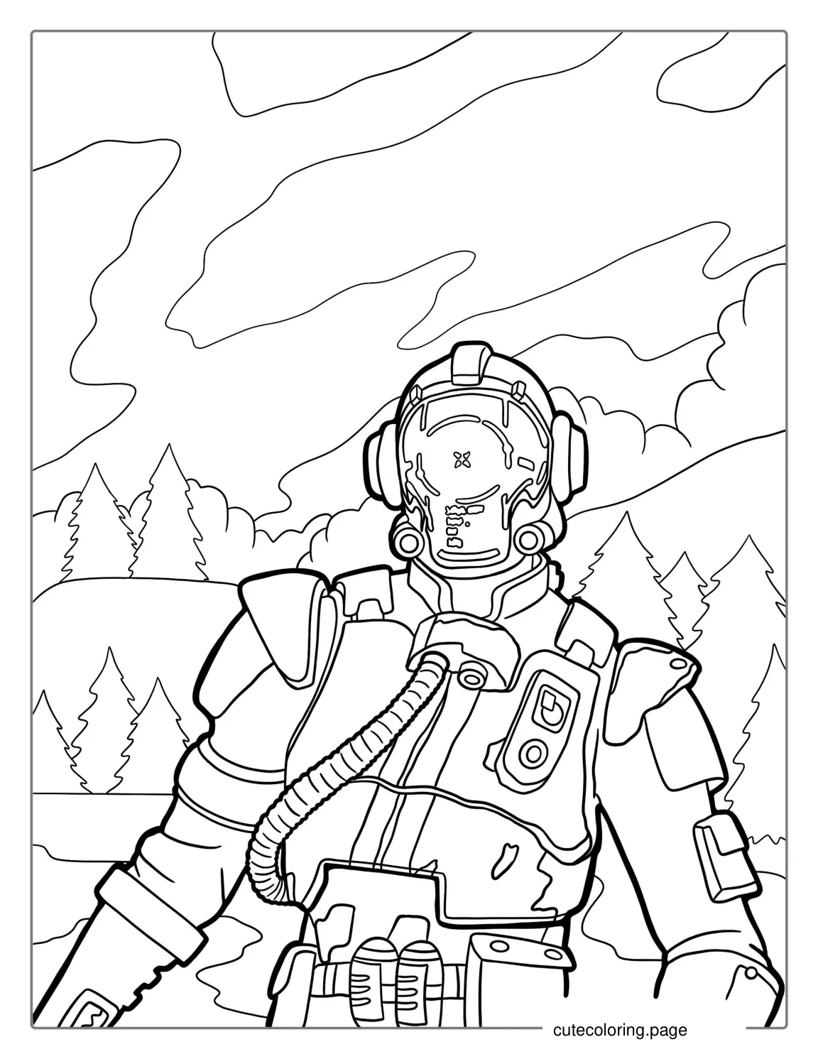 Fortnite The Visitor Character coloring page