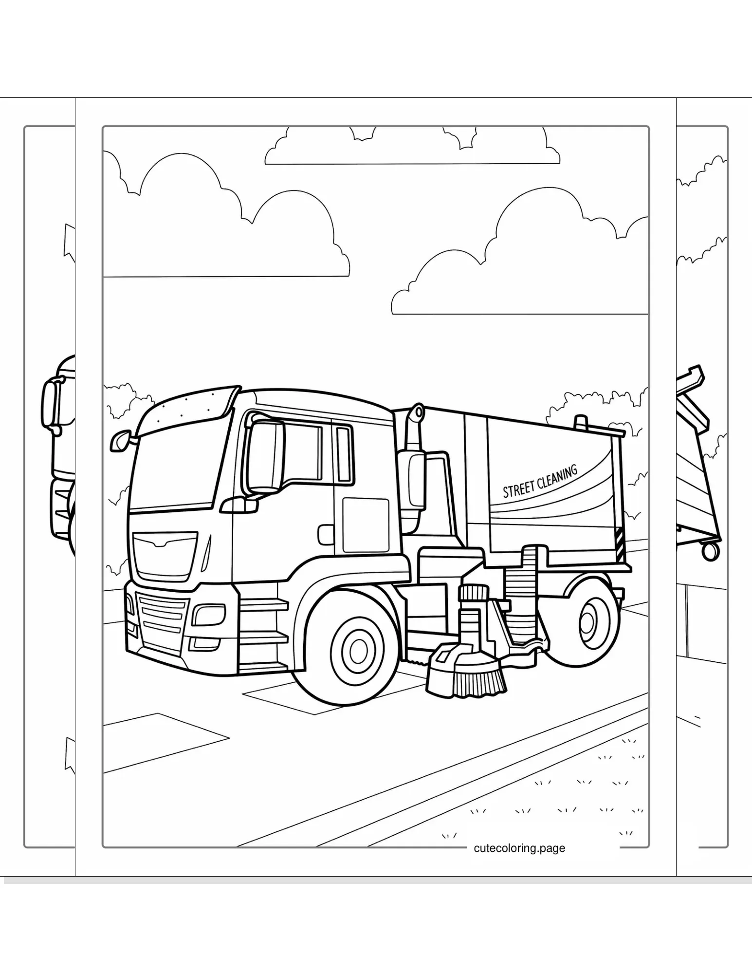 garbage truck coloring pages coloring page