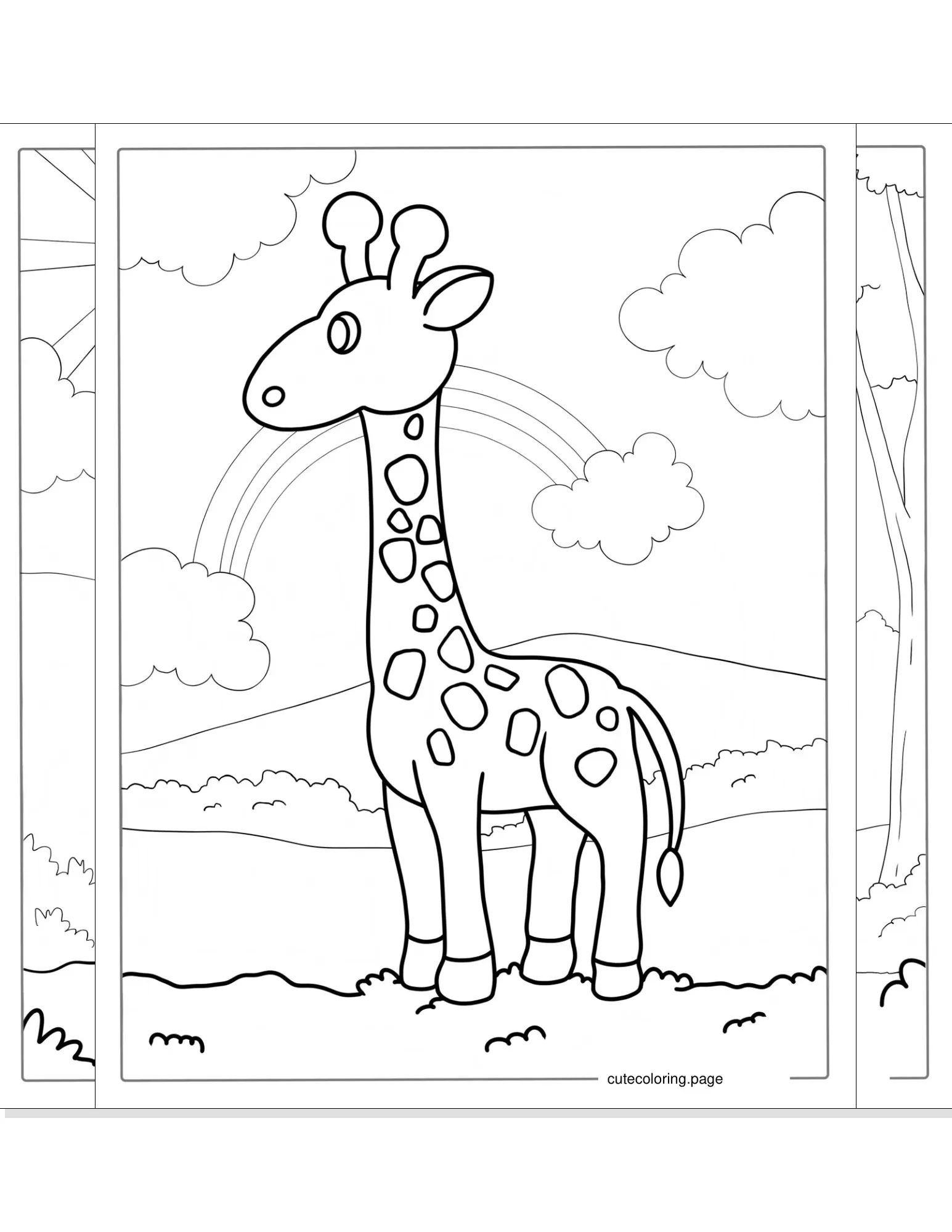 giraffe coloring pages coloring page