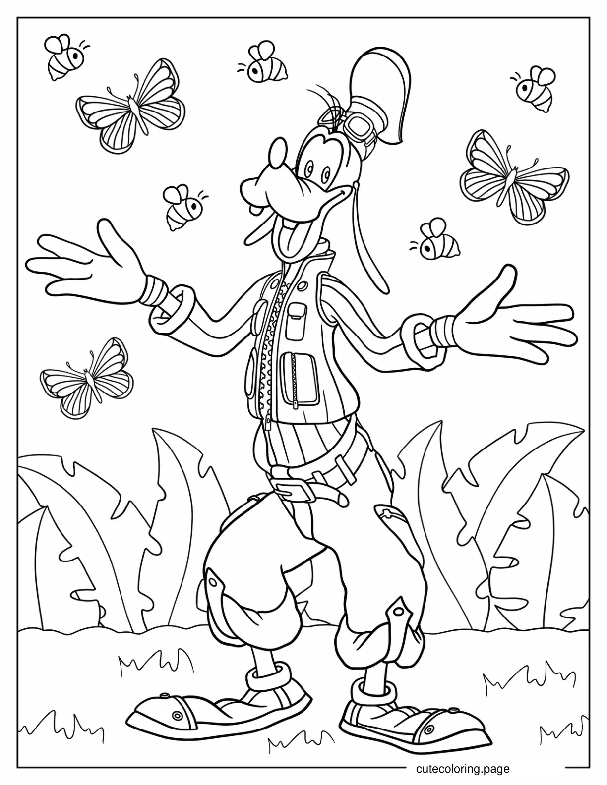 Coloring Page Of Kingdom Hearts 3 Goofy coloring page