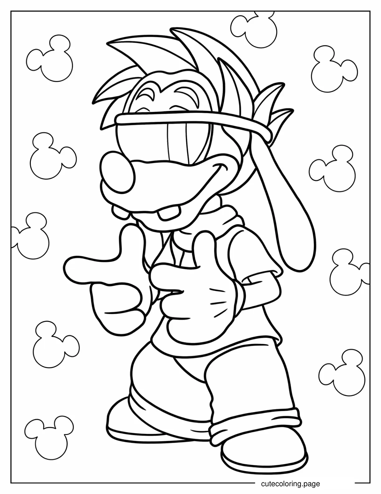 Young Max Wearing Cool Shades coloring page