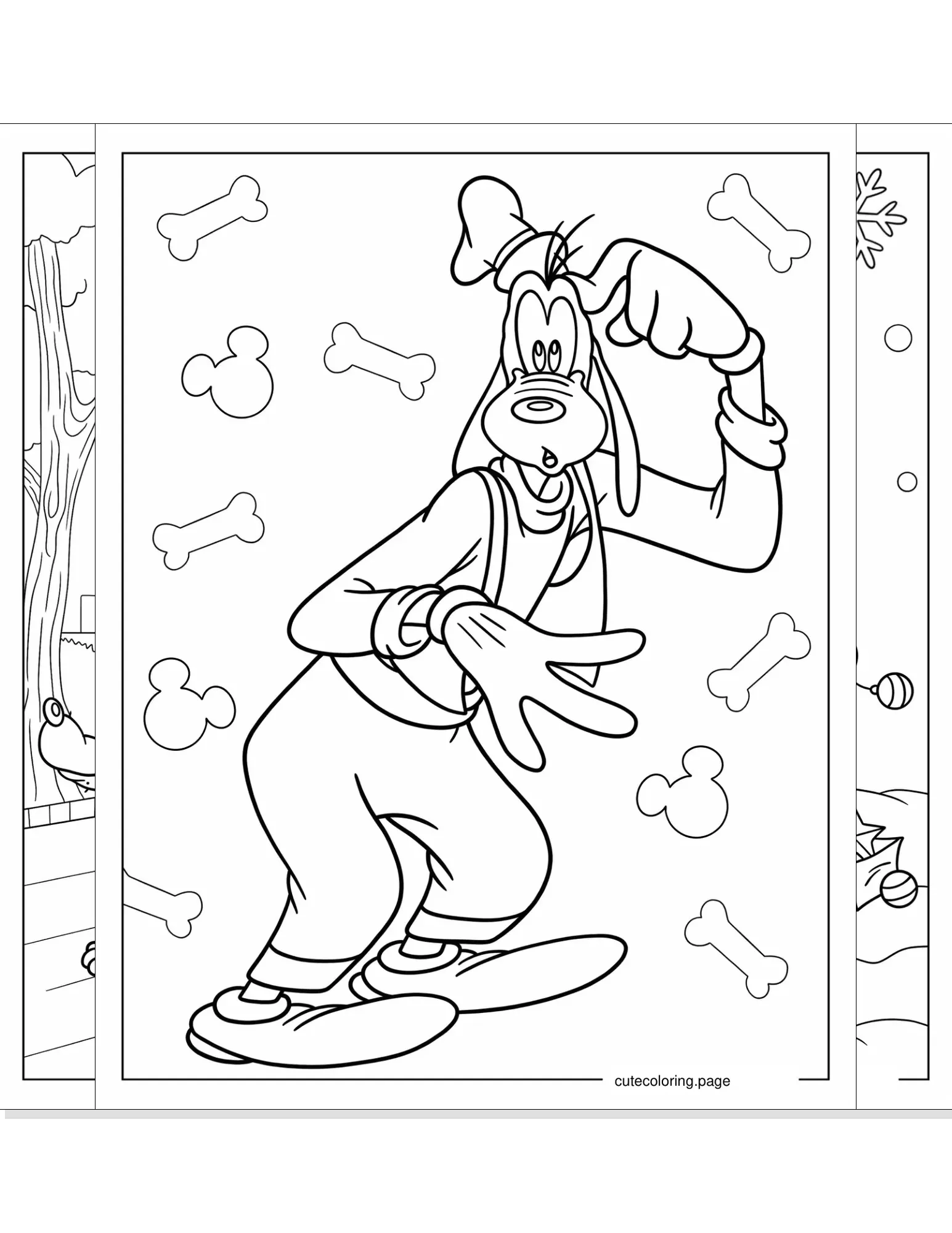 goofy coloring pages coloring page