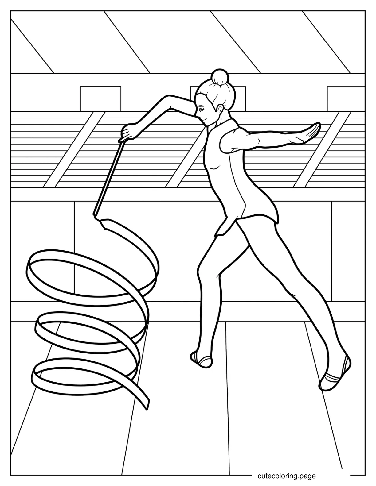 Anastasiia Salos Twirling Ribbon Coloring Page coloring page