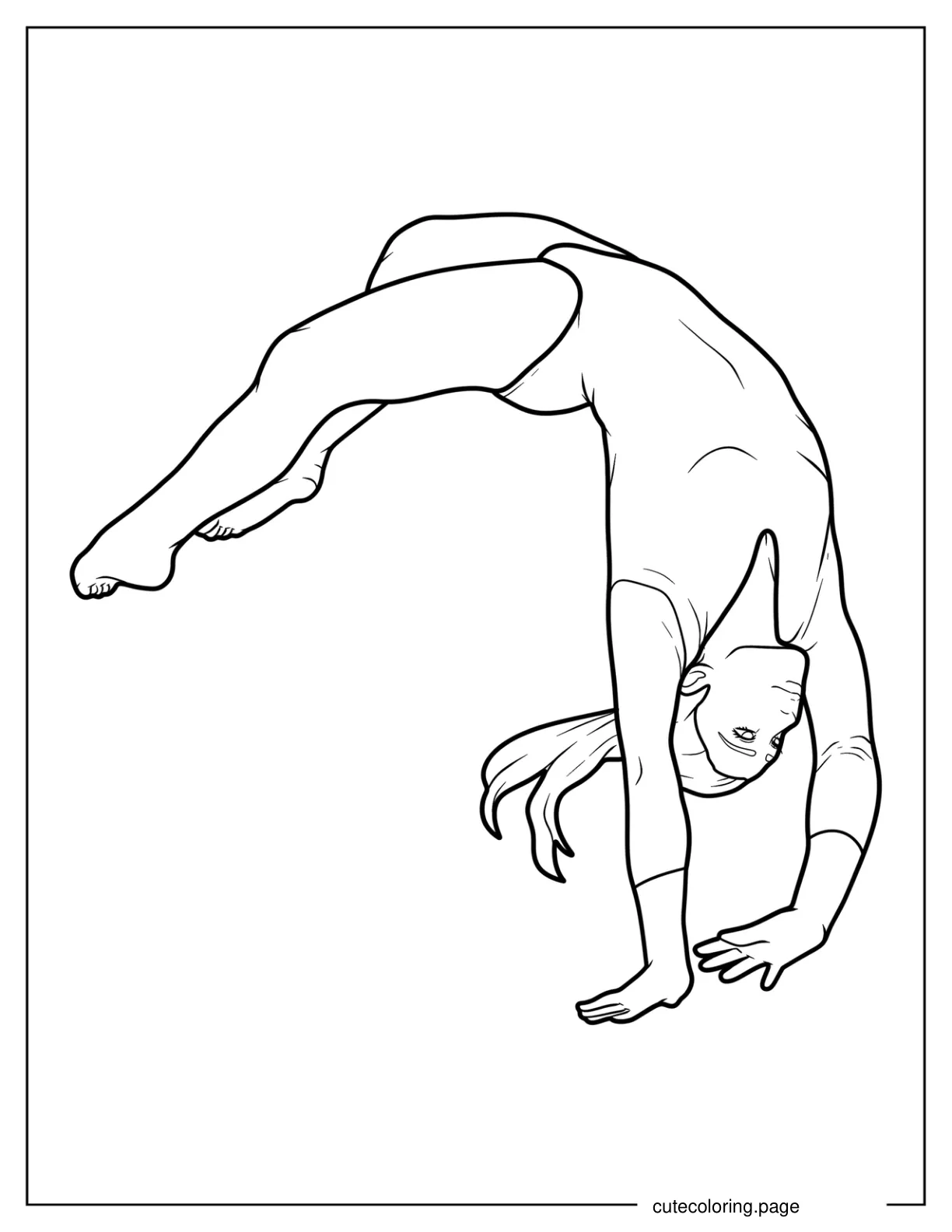 Daniele Hypolito Backflip On Balance Beam coloring page