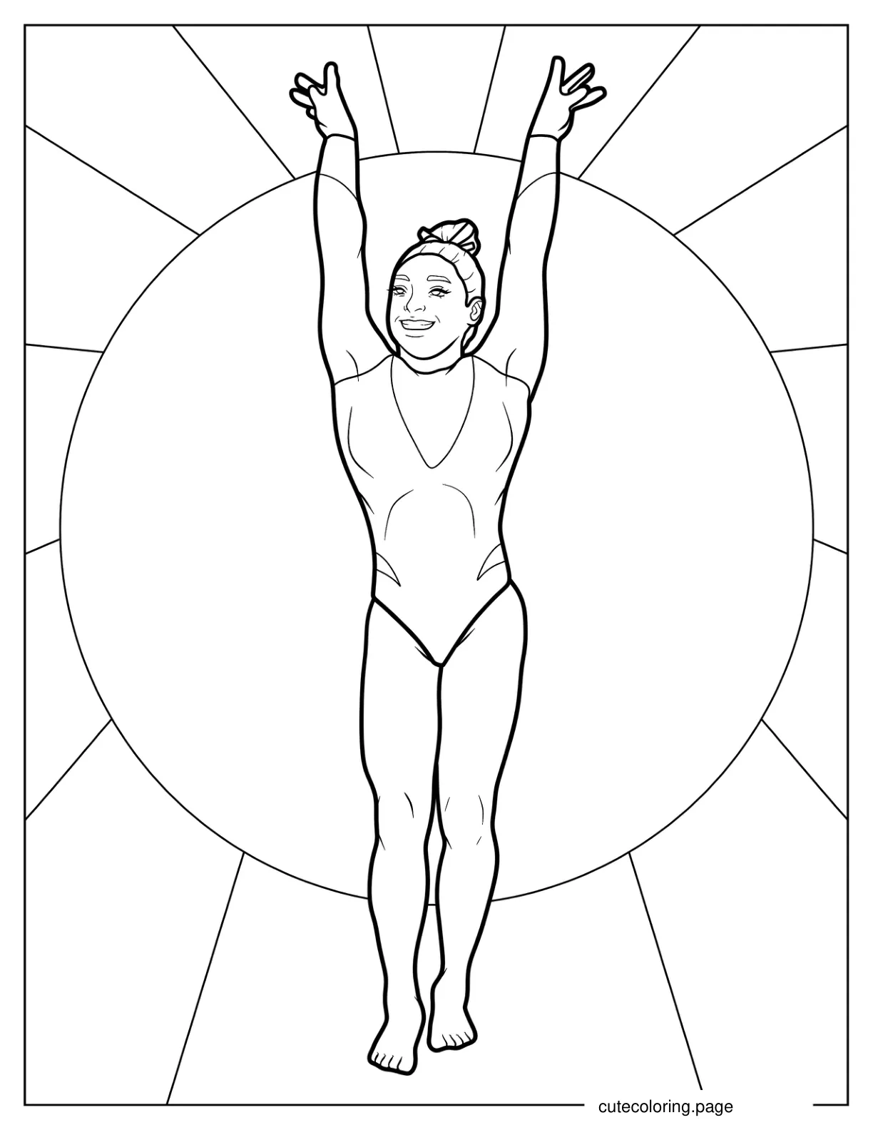 Simone Biles Coloring Sheet coloring page