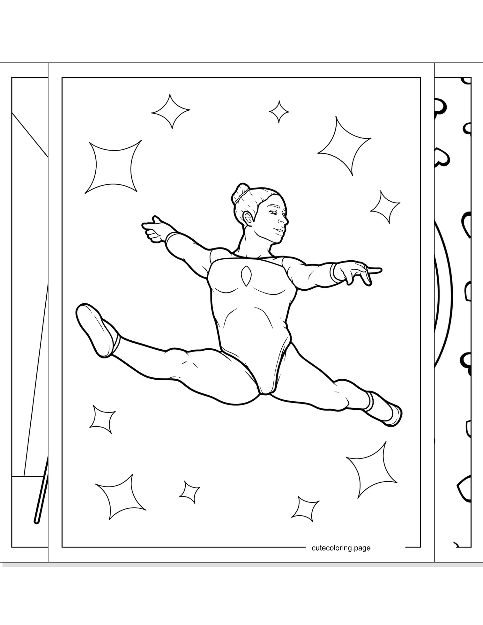 gymnastics coloring pages coloring page