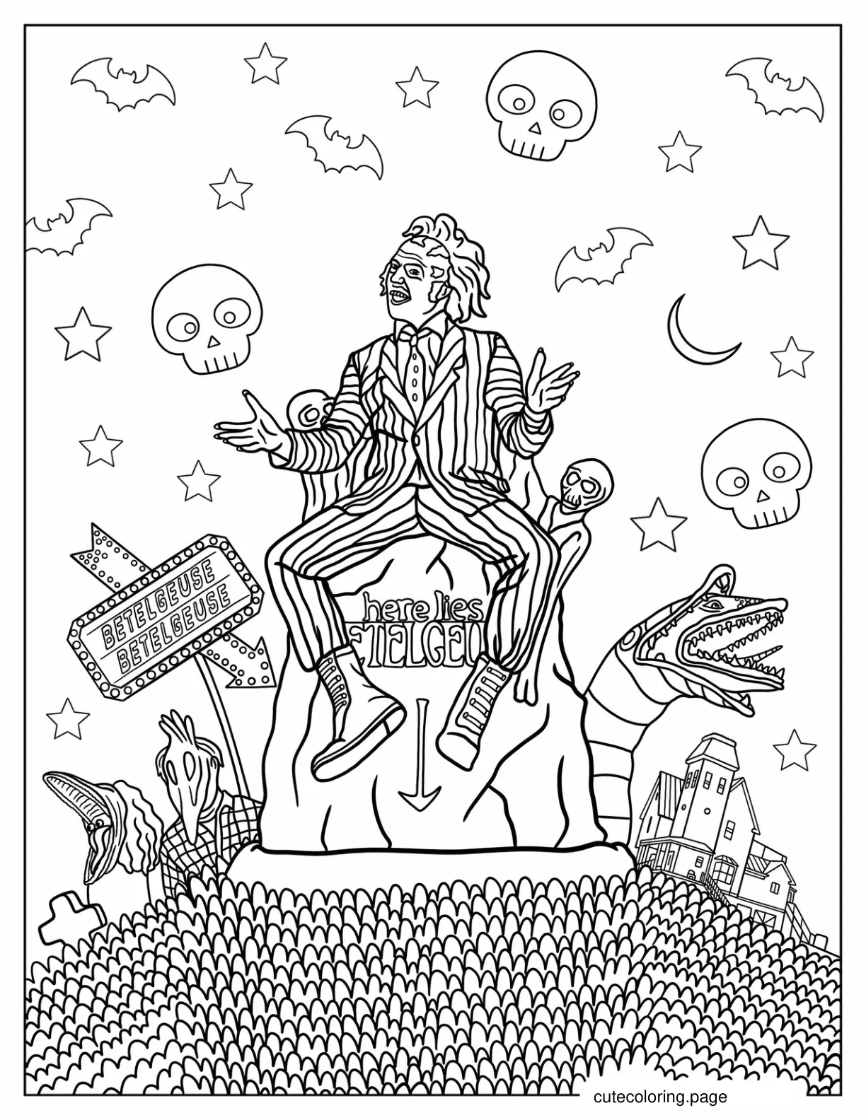 Beetlejuice Poster Coloring Page coloring page