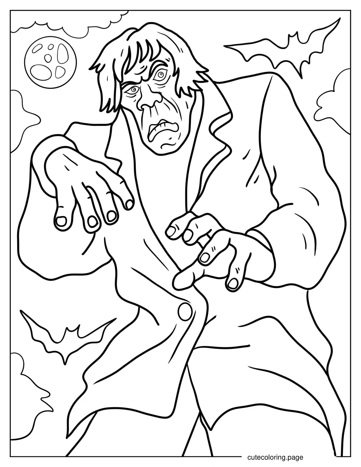 Halloween Monster Coloring Sheet coloring page