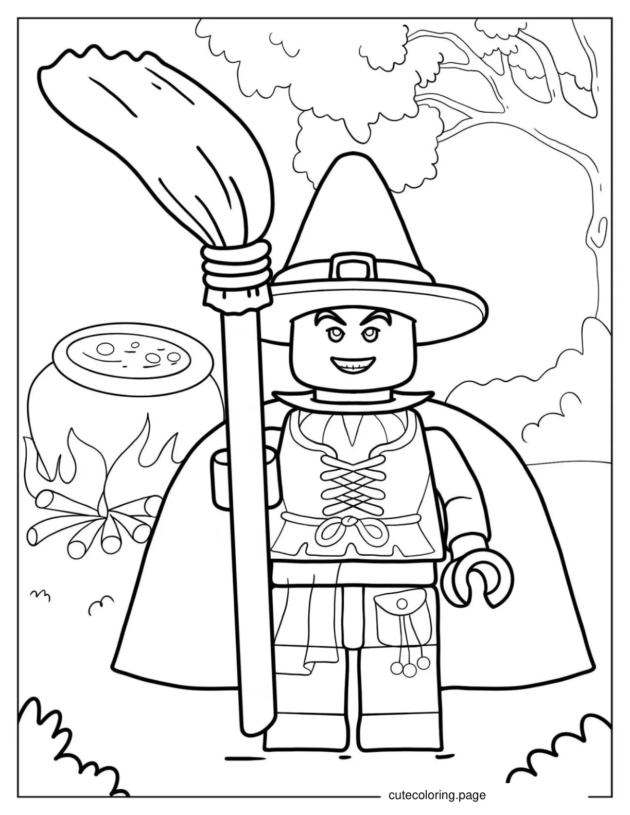 Lego Witch Coloring Sheet coloring page