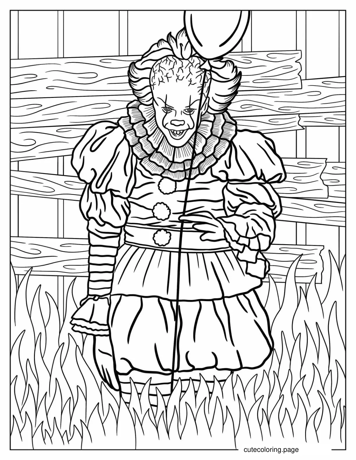 Realistic It Pennywise Coloring Sheet coloring page