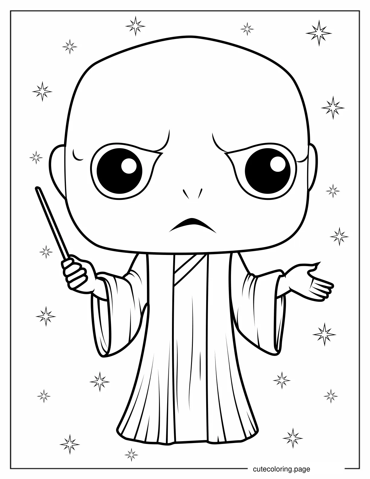 Chibi Voldemort Coloring Sheet coloring page