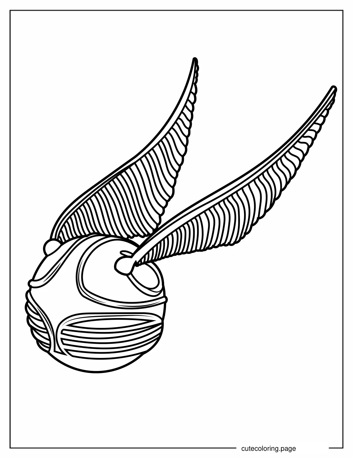 Coloring Page Of Golden Snitch coloring page