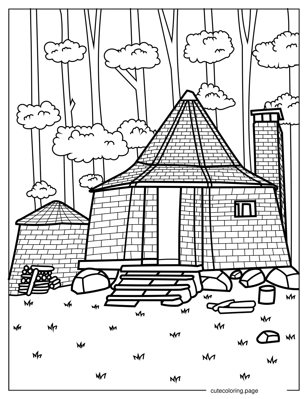 Hagrids Hut Coloring Page V2 coloring page