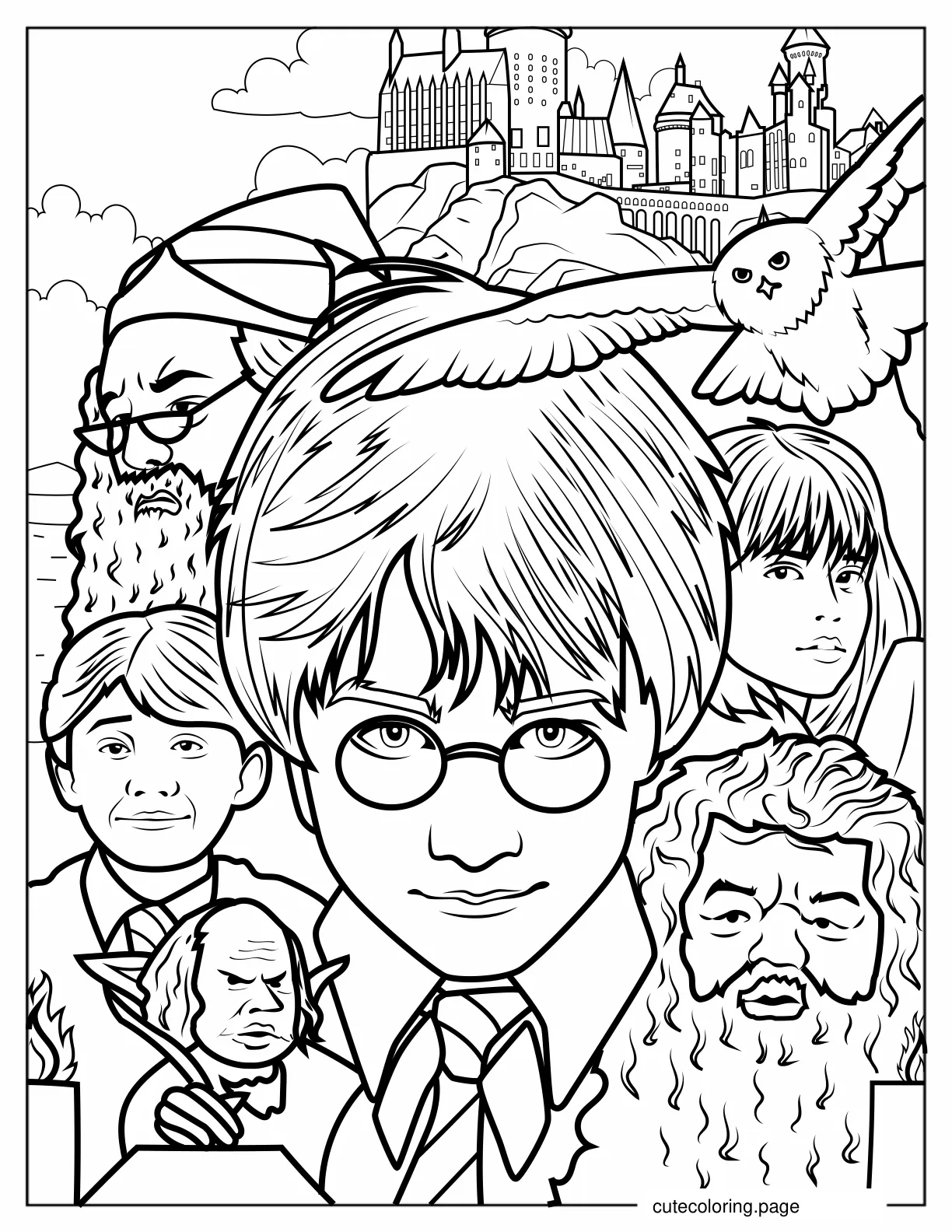 Harry Potter And The Sorcerers Stone Poster Coloring Page coloring page