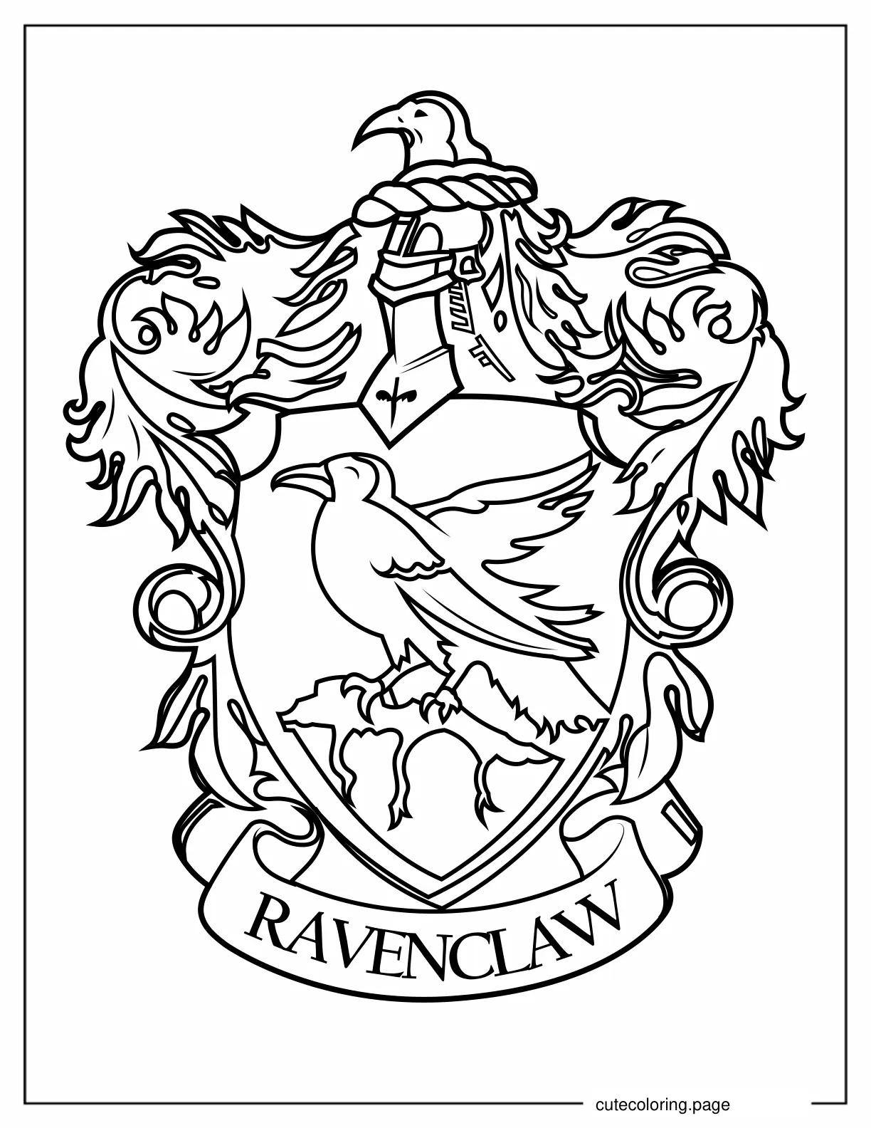 Ravenclaw Insignia coloring page