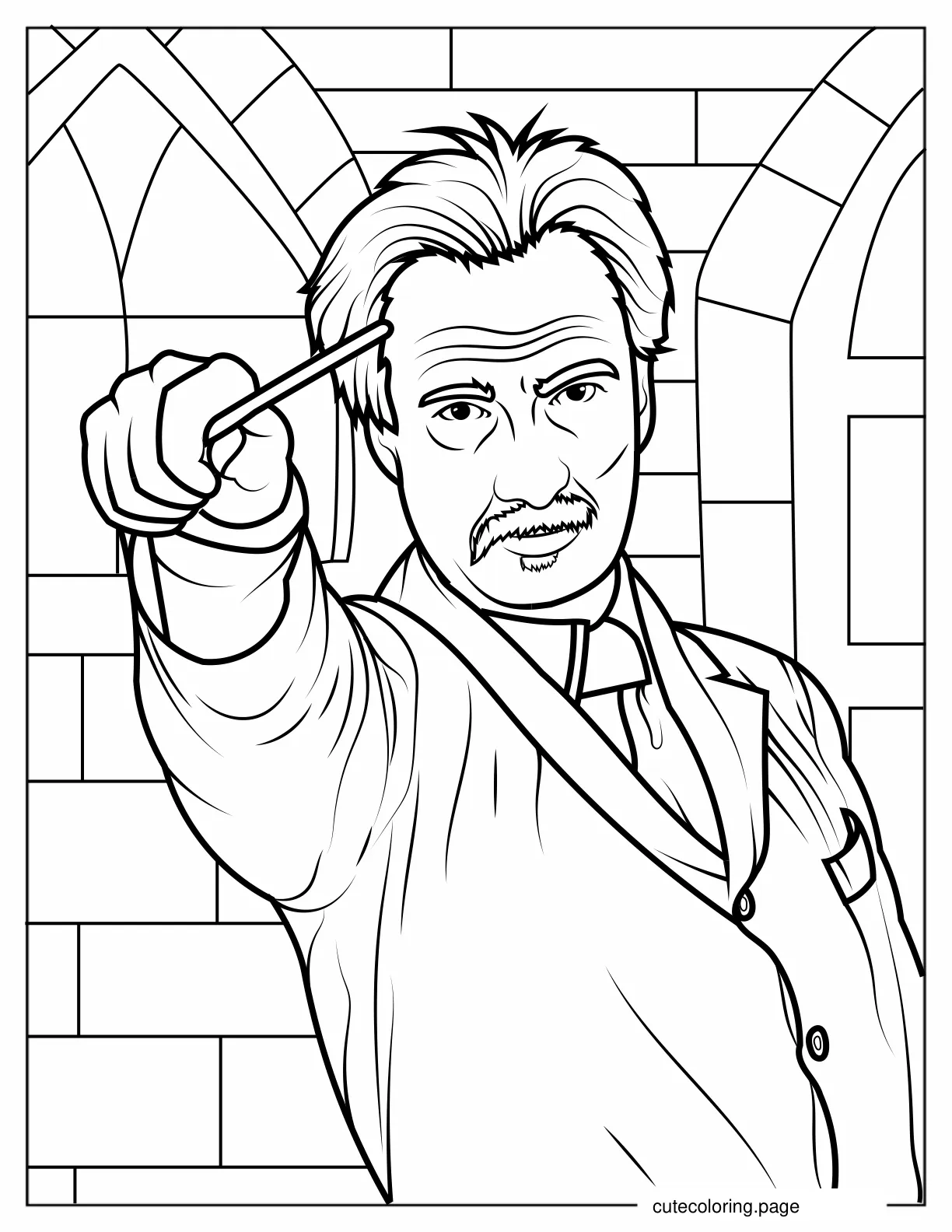 Realistic Remus Lupin Coloring Page coloring page