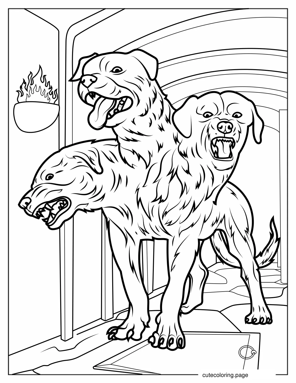 Scary Fluffy Coloring Sheet coloring page