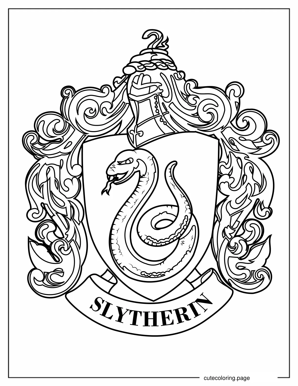 Slytherin Insignia coloring page