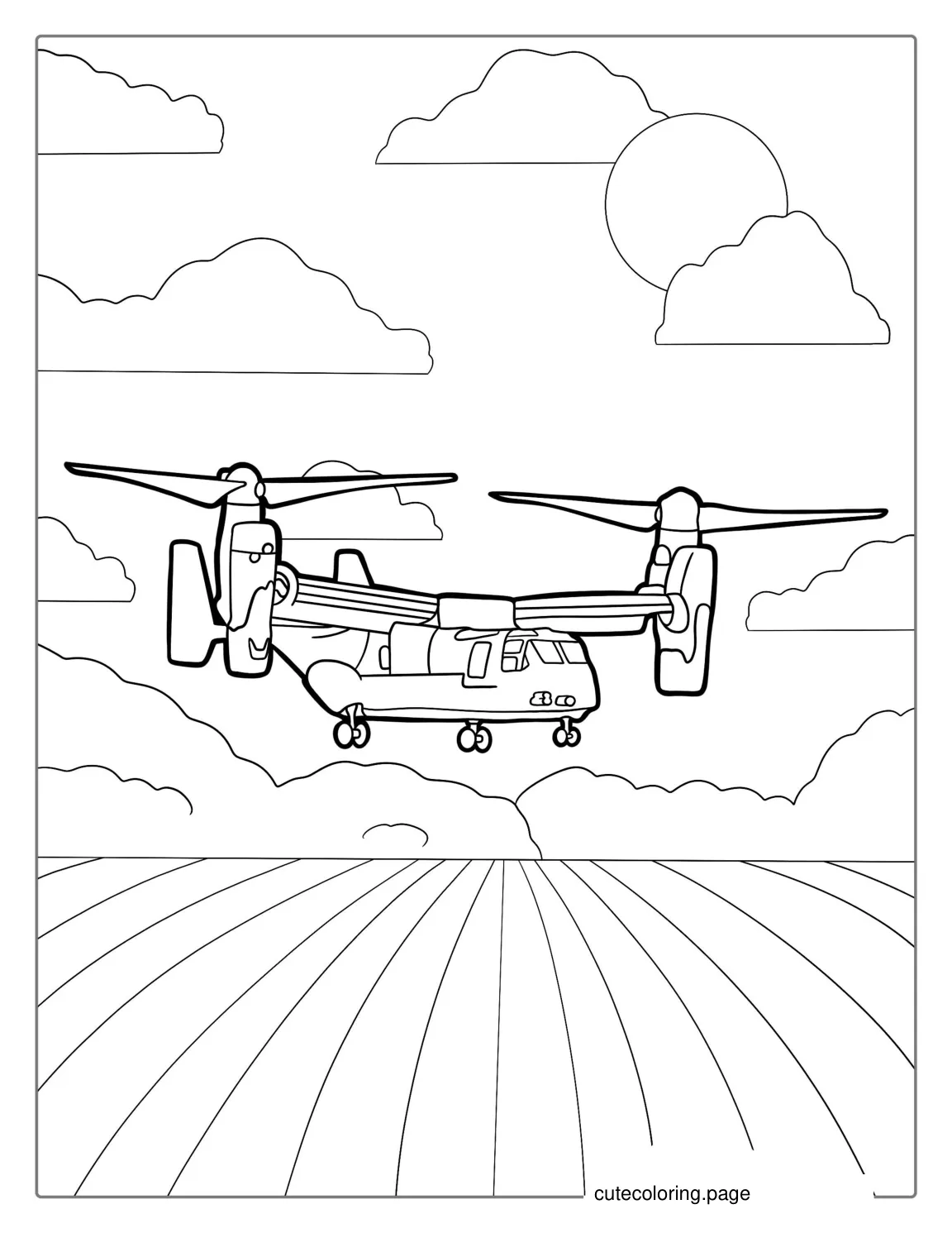 Boeing V 22 Helicopter Coloring Page coloring page